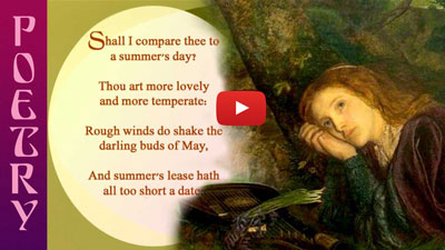 Reading of Shakespeare's sonnet #18 on video