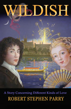 small book cover showing Georgian-era couple with fireworks